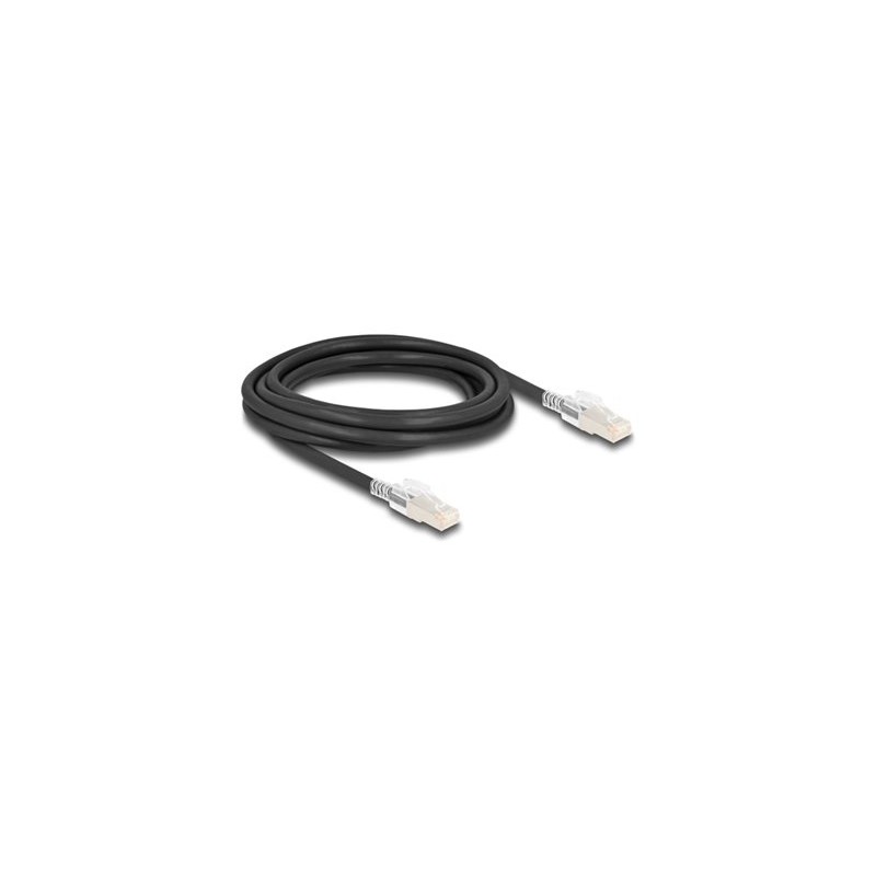 Delock - Patch kabel - RJ-45 (M) do RJ-45 (M) - 3 m - 6 mm - S/FTP - CAT 6a - neobsahuje halogen, lisovaný, provedení bez