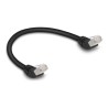 Delock - Patch kabel - RJ-45 (M) úhlový do RJ-45 (M) úhlový - 25 cm - 6 mm - S/FTP - CAT 6a - bootovaný, neobsahuje halog… 80259