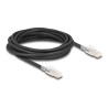 Delock - Sítový kabel - RJ-45 (M) do RJ-45 (M) - 5 m - 6 mm - S/FTP - CAT 6a - neobsahuje halogen, provedení bez hrbolku - cerná