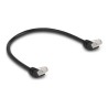 Delock - Patch kabel - RJ-45 (M) úhlový do RJ-45 (M) úhlový - 50 cm - 6 mm - S/FTP - CAT 6a - bootovaný, neobsahuje halog… 80260