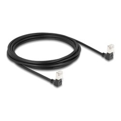 Delock - Patch kabel - RJ-45 (M) dolu zahnutý do RJ-45 (M) dolu zahnutý - 3 m - 4.5 mm - S/FTP - CAT 6a - bootovaný, neobsahuje