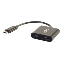 C2G USB C to HDMI Audio/Video Adapter w/ Power Delivery - USB Type C to HDMI Black - Externí video adaptér - USB-C - HDMI