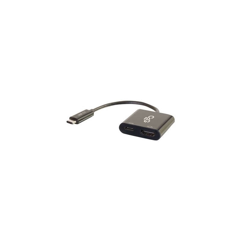 C2G USB C to HDMI Audio/Video Adapter w/ Power Delivery - USB Type C to HDMI Black - Externí video adaptér - USB-C - HDMI