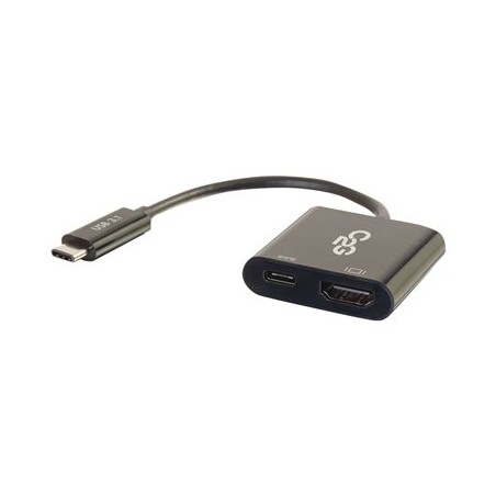 C2G USB C to HDMI Audio/Video Adapter w/ Power Delivery - USB Type C to HDMI Black - Externí video adaptér - USB-C - HDMI