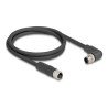 Delock - Kabel senzoru - 4 piny M12 (M) pravoúhlý do 4 piny M12 (F) rovné - 63 V - 12 A - 1 m - bez silikonu, L-kódovaný - cerná