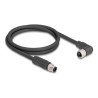 Delock - Kabel senzoru - 4 piny M12 (M) rovné do 4 piny M12 (F) pravoúhlý - 63 V - 12 A - 1 m - bez silikonu, L-kódovaný - cerná
