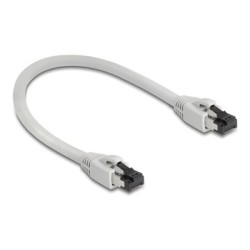 Delock - Patch kabel - RJ-45 (M) do RJ-45 (M) - 25 cm - 7.5 mm - S/FTP, PiMF - CAT 8.1 - neobsahuje halogen, provedení bez