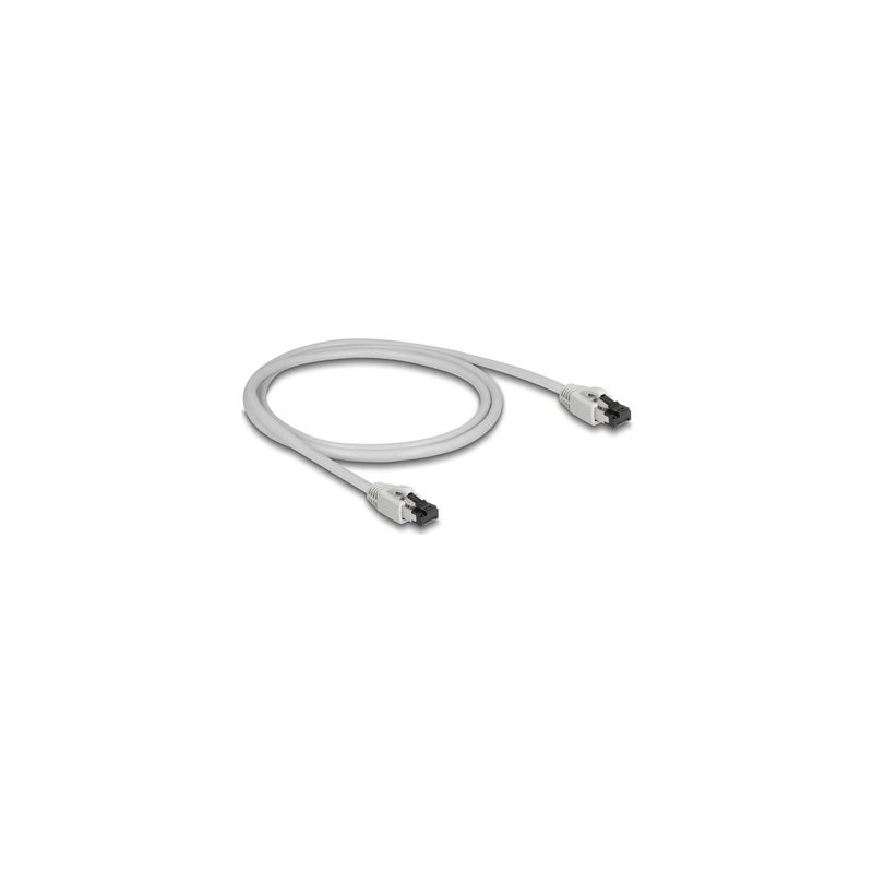Delock - Patch kabel - RJ-45 (M) do RJ-45 (M) - 1 m - 7.5 mm - S/FTP, PiMF - CAT 8.1 - neobsahuje halogen, provedení bez