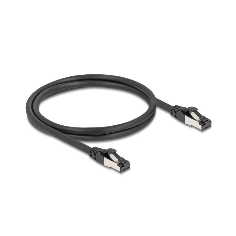 Delock - Patch kabel - RJ-45 (M) do RJ-45 (M) - 1 m - 6 mm - S/FTP, PiMF - CAT 8.1 - neobsahuje halogen, provedení bez hrbolku