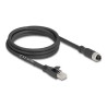 Delock - Sítový kabel - RJ-45 (M) do 8 pin M12-X (F) - 2 m - 6.8 mm - S/FTP - CAT 5e - provedení bez hrbolku, X-kódovaný