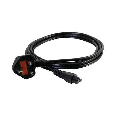 C2G Laptop Power Cord - Elektrický kabel - IEC 60320 C5 do BS 1363 (M) - AC 250 V - 2 m - lisovaný - černá - Velká Británie
