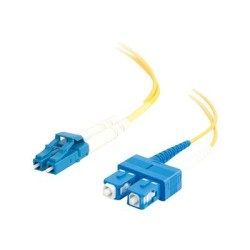 C2G LC-SC 9/125 OS1 Duplex Singlemode PVC Fiber Optic Cable (LSZH) - Patch kabel - jednoduchý režim SC (M) do jednoduchý režim