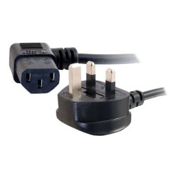 C2G Universal Power Cord - Elektrický kabel - BS 1363 (M) do power IEC 60320 C13 - 5 m - lisovaný, 90° konektor - černá