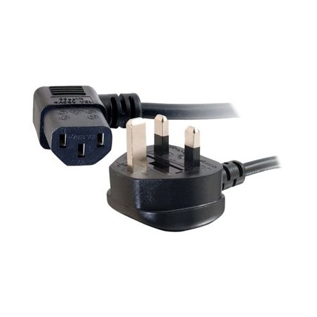 C2G Universal Power Cord - Elektrický kabel - BS 1363 (M) do power IEC 60320 C13 - 5 m - lisovaný, 90° konektor - černá