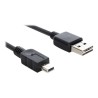 Delock Easy - Kabel USB - USB (M) reverzní do mini-USB typ B (M) - USB 2.0 - 2 m - černá