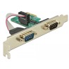 Delock PCI Card 2 x Serial RS-232 - Sériový adaptér - PCIe 1.1 - RS-232 x 2 - zelená