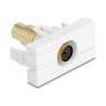 Delock - Easy 45 - zacvakávací modul - pozlacený - 6-pin Mini-DIN ( samice ) - 1 souprava - bílá