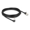 Delock - Sítový kabel - RJ-45 (M) dolu zahnutý do RJ-45 (M) rovné - 5 m - 4.5 mm - S/FTP - CAT 6a - bootovaný, neobsahuje