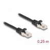 Delock - Sítový kabel - RJ-50 (M) do RJ-50 (M) - 25 cm - S/FTP - provedení bez hrbolku - cerná