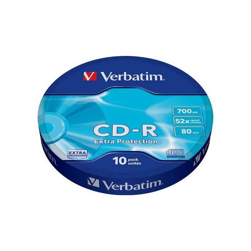 VERBATIM CD-R Verbatim DL 700MB 52x Extra protection 10-spindl RETAIL 43725