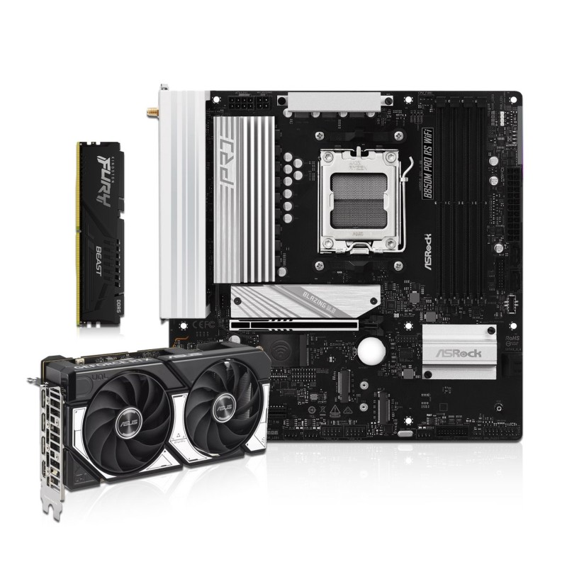 MB SET Asrock B850M PRO RS WIFI + VGA ASUS 5060 8GB OC + RAM