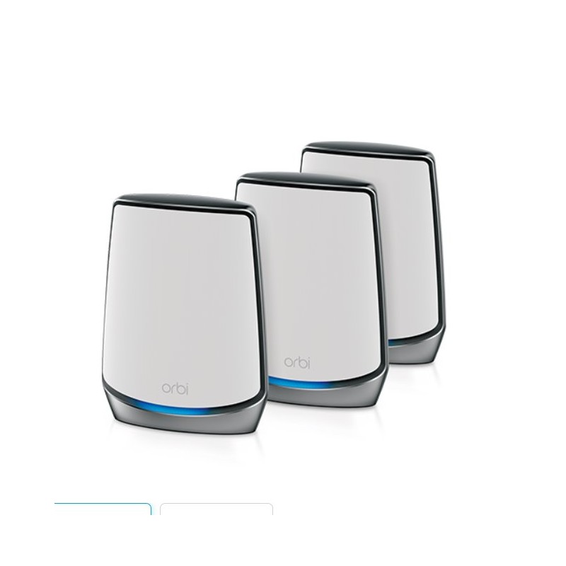 NETGEAR Orbi RBK853 - Systém WiFi - (router, 2 extendery) - mesh 1GbE, 2.5GbE - Wi-Fi 5, Wi-Fi 6 - Tri-Band