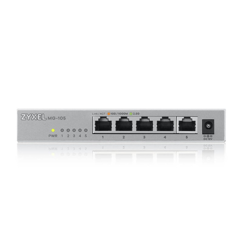 Zyxel MG-105 5 Ports Desktop 2,5G MultiGig unmanaged Switch