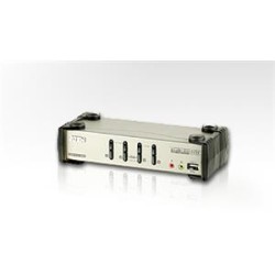 ATEN přepínač 4-port KVMP USB+PS/2, usb hub, audio, OSD, 1.2m kabely