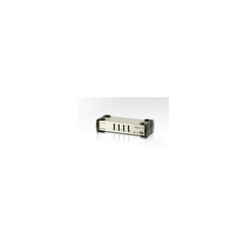 ATEN přepínač 4-port KVMP USB+PS/2, usb hub, audio, OSD, 1.2m kabely