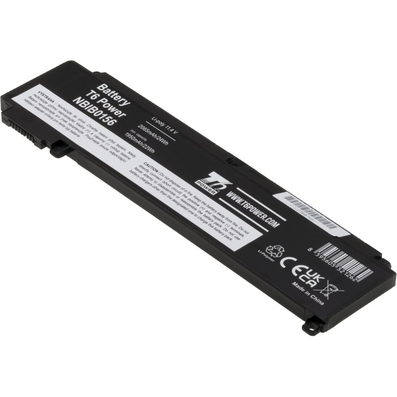 Baterie T6 Power pro Lenovo ThinkPad T460s, T470s, 2065mAh, 24Wh, 3cell, Li-Pol