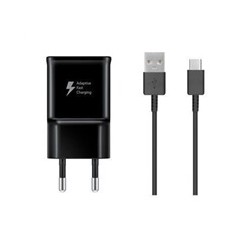 Samsung 15W Cestovní nabíječka + USB-C Datový Kabel Black (OOB Bulk)