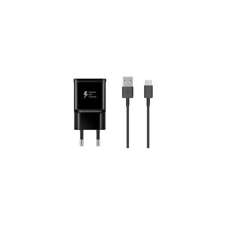 Samsung 15W Cestovní nabíječka + USB-C Datový Kabel Black (OOB Bulk)