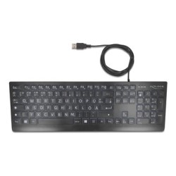 Delock - Klávesnice - kabelový 1,5 m, s XXL písmeny - USB - QWERTZ - nemecká - cerná - maloobchod