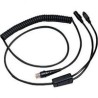 Cable: KBW, black, 2.4m (7.9´), straight, 5V external power