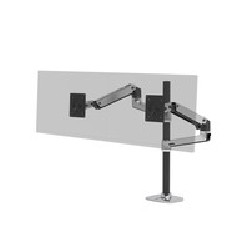 Ergotron LX Dual Stacking Arm Tall Pole/Black Accents Polished