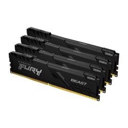 Kingston 64GB DDR4-3200MHZ CL16 DIMM/(Kit OF 4) 1GX8 FURY Beast Black