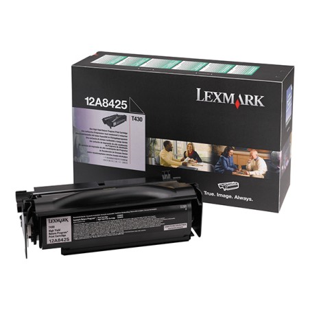 Lexmark originální toner 12A8425, black, 12000str., return