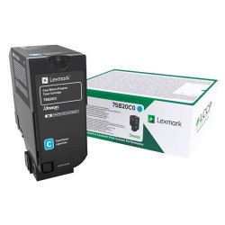 Lexmark originální toner 75B20C0, cyan, 10000str., return