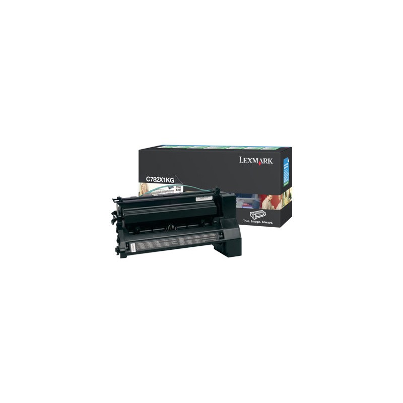 Lexmark originální toner C782X1KG, black, 15000str., return