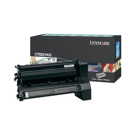 Lexmark originální toner C782X1KG, black, 15000str., return