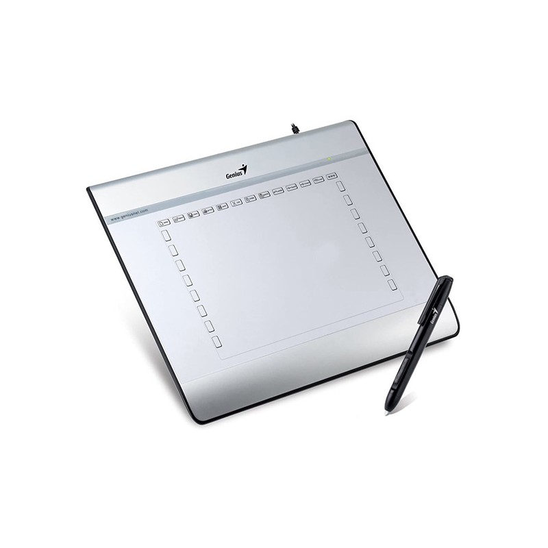 Genius, EasyPen i608, kabelový, 5120 lpi, stříbrná - černá