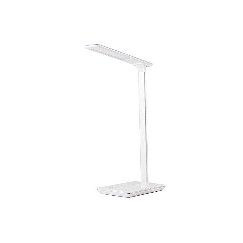 Huslog kancelářská lampa, hliník+ABS, bílá, 3 druhy svícení,časovač,bezdrátové nabíjení