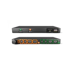 Vertiv Geist Rack PDU, Metered (upgradeable), 1U, input IEC 60309 230V 32A, locking outputs (4)C13 (4)C19 GI10054L