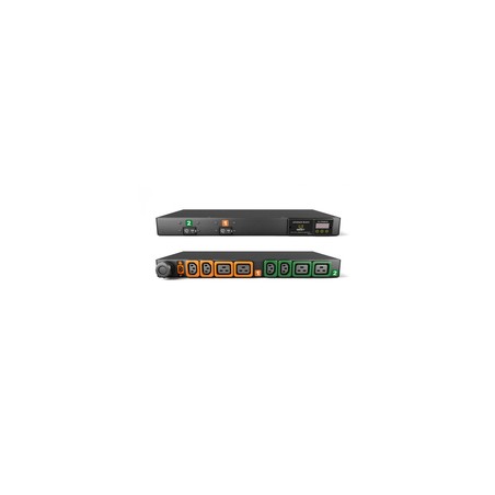 Vertiv Geist Rack PDU, Metered (upgradeable), 1U, input IEC 60309 230V 32A, locking outputs (4)C13 (4)C19 GI10054L