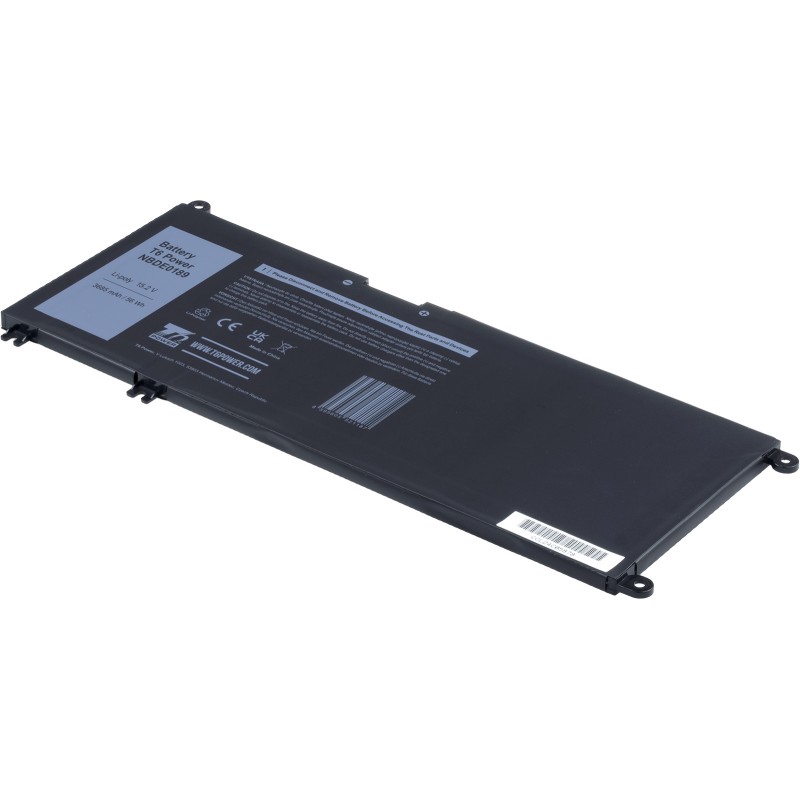 Baterie T6 Power Dell Insprion 7778, 7779, 7573, 7577, Latitude 3380, 3685mAh, 56Wh, 4cell, Li-pol
