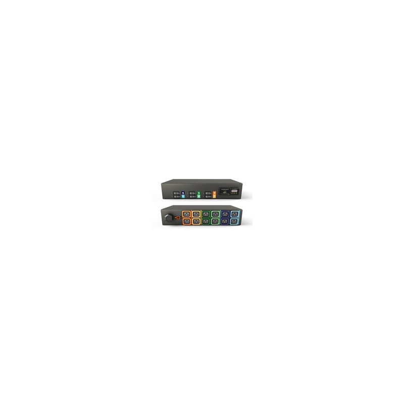 Vertiv Geist Rack PDU, Metered (upgradeable), 2U, input IEC 60309 230/400V 3x32A, locking outputs (12)C19