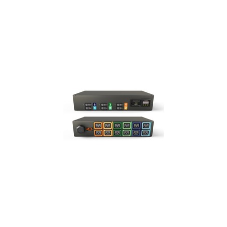 Vertiv Geist Rack PDU, Metered (upgradeable), 2U, input IEC 60309 230/400V 3x32A, locking outputs (12)C19