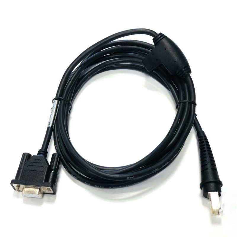 Cable: RS232 (5V signals), Magellan Aux Port, black, 10 pin modular, 3m (9.8´), straight, external power with option for host