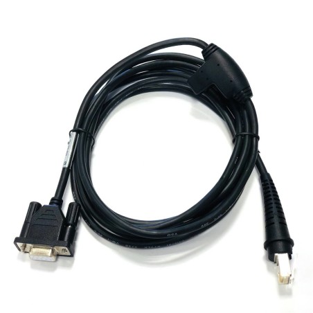 Cable: RS232 (5V signals), Magellan Aux Port, black, 10 pin modular, 3m (9.8´), straight, external power with option for host