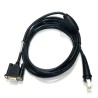 Cable: RS232 (5V signals), Magellan Aux Port, black, 10 pin modular, 3m (9.8´), straight, external power with option for host